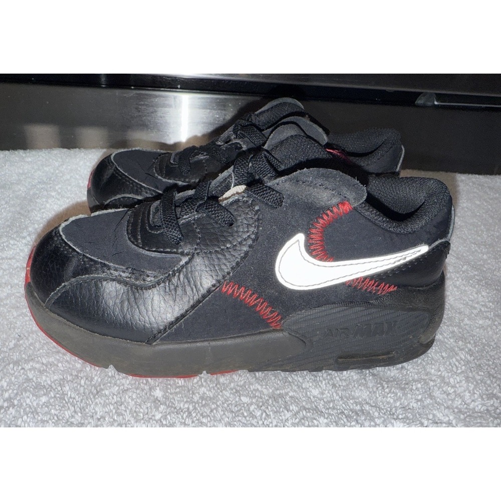 Nike Shoes Youth 10C‎ Air Max Excee 90 Black / Red Sneakers CD6893-016